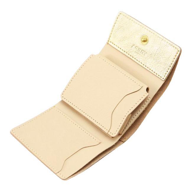 アジリティ シルバー ゴールド 三つ折り財布 ミニ財布 ミニウォレット