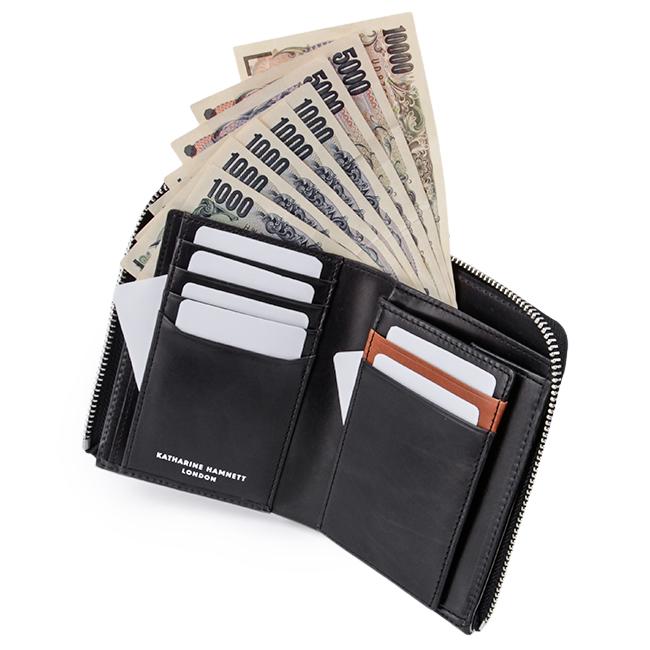 キャサリンハムネット カーフ【LTD】 ミドル財布 KATHARINE HAMNETT LONDON khl-490-50802