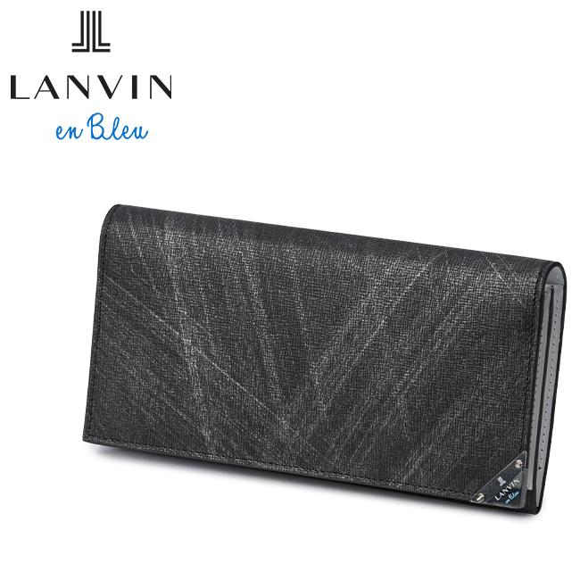 未使用✨ランバンオンブルー　三つ折りミニ財布 シャペル　ネイビー　パール　レザー LANVIN en Bleu ランバンオンブルー 三つ折り財布 シャペル レディース