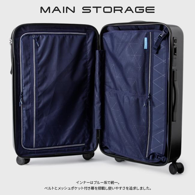スーツケース 機内持ち込み Mサイズ 60L 拡張機能＆ストッパー付 スーツケース Mサイズ 60L トップオープン フロントオープン