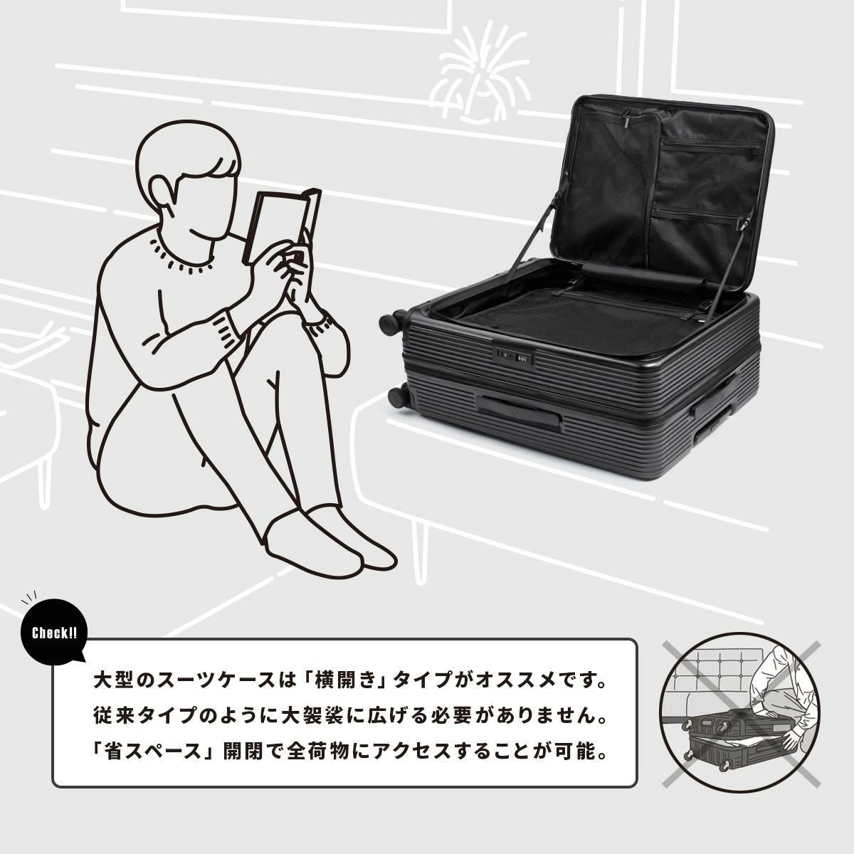 [公式] マンセル スーツケース 100L mansel-0011