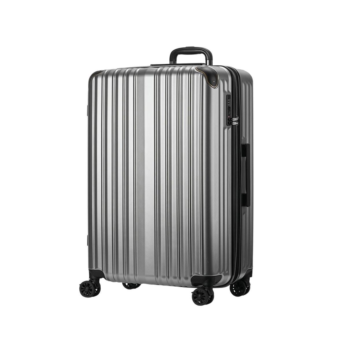 スーツケース キャリーケース キャリーバッグ 拡張機能付 L シルバー 100L ワイズリー スパーク2 スーツケース キャリーケース 92L/100L wise:ly