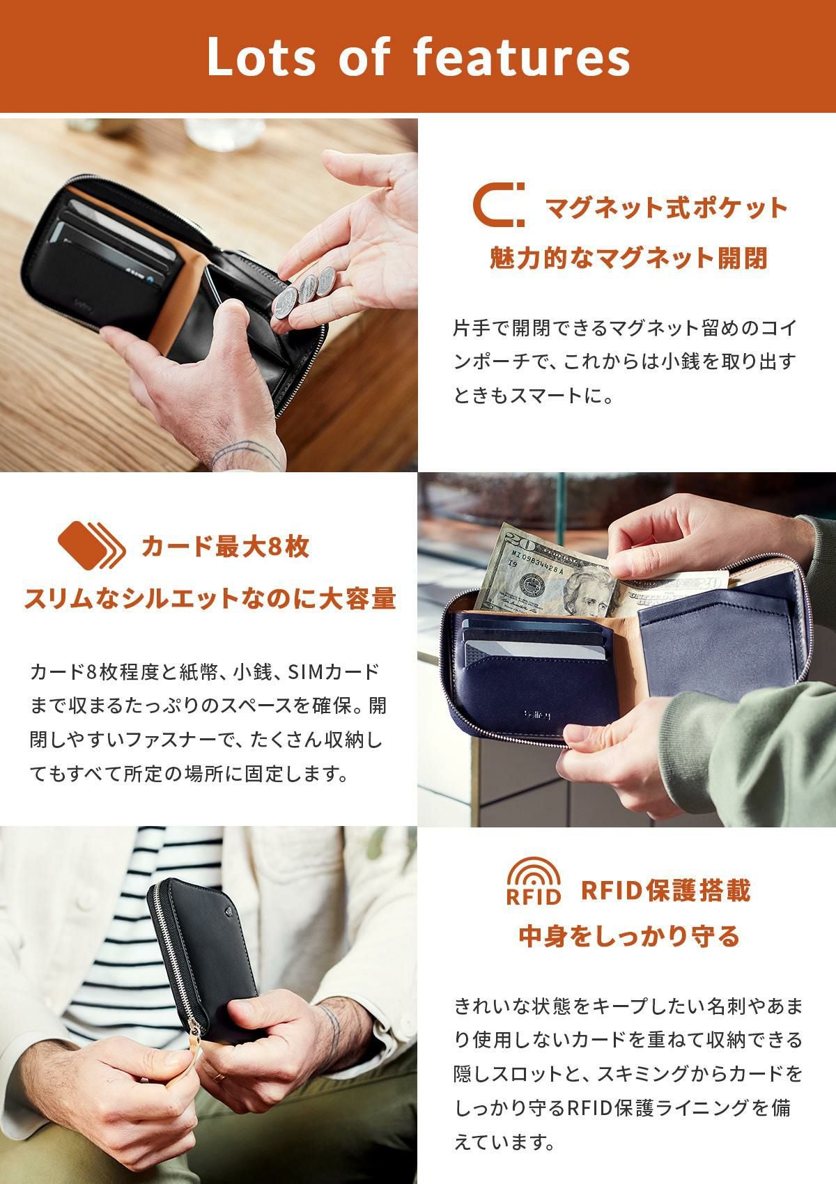 ベルロイ WALLETS 二つ折り財布 Bellroy wzwa