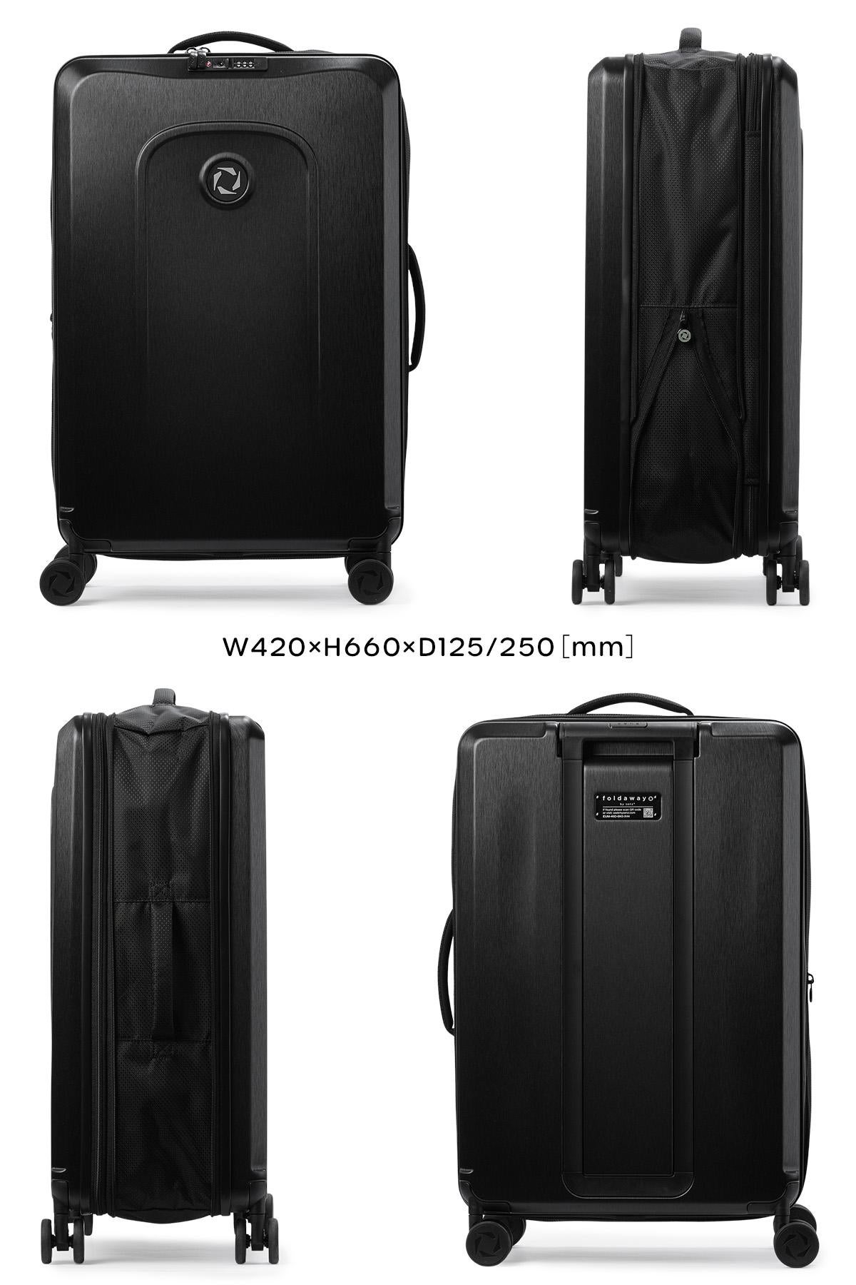 キャリーケース senz° センズ スーツケース Mサイズ 折りたたみ 折り畳み 軽量 中型
