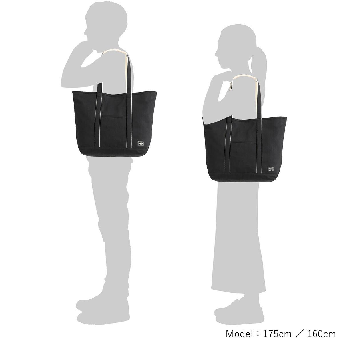 ポーター ノアール トートバッグ PORTER NOIR 895-15159 大容量 軽量 日本製 デニム生地 肩掛け 大きめ TOTE BAG(M)