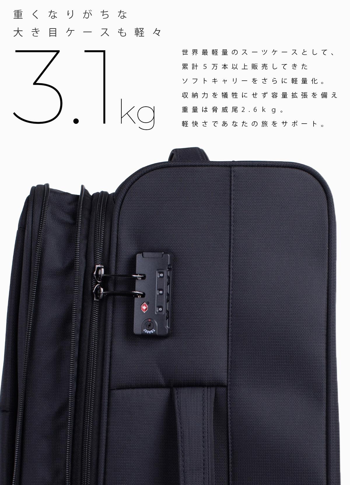 ヒデオ ワカマツ フライIII スーツケース Lサイズ XL 82/90L 拡張機能