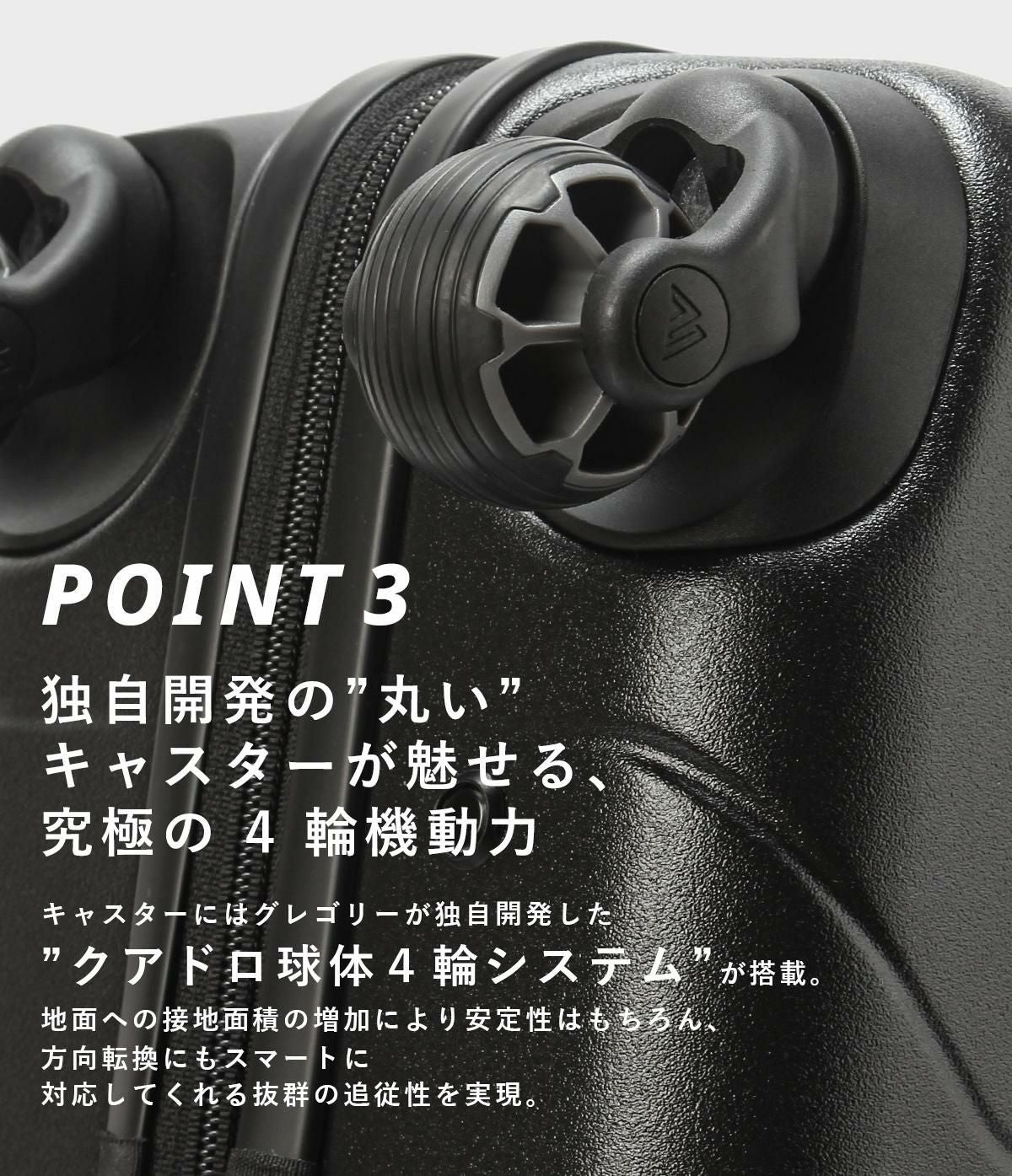 グレゴリー トラベル スーツケース GREGORY quadro-ic-on