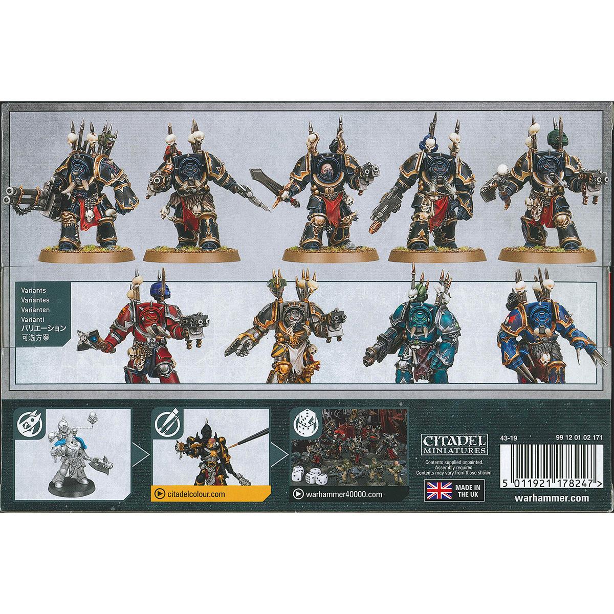 ウォーハンマー 40k ケイオス・スペースマリーン：ケイオスターミネータースカッド WARHAMMER 40,000 CHAOS SPACE MARINES: CHAOS TERMINATOR SQUAD 43-19