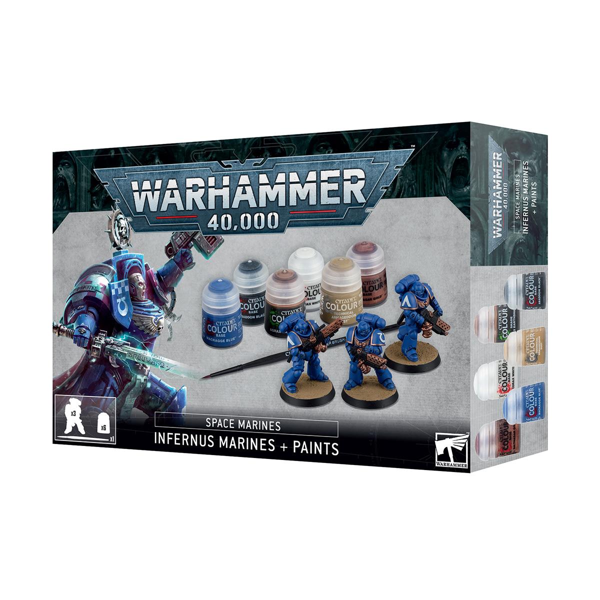 ウォーハンマー 40k スペースマリーン：インフェルヌスマリーン＋ペイント WARHAMMER 40,000 SPACE MARINES:INFERNUS MARINE+PAINTS 60-11