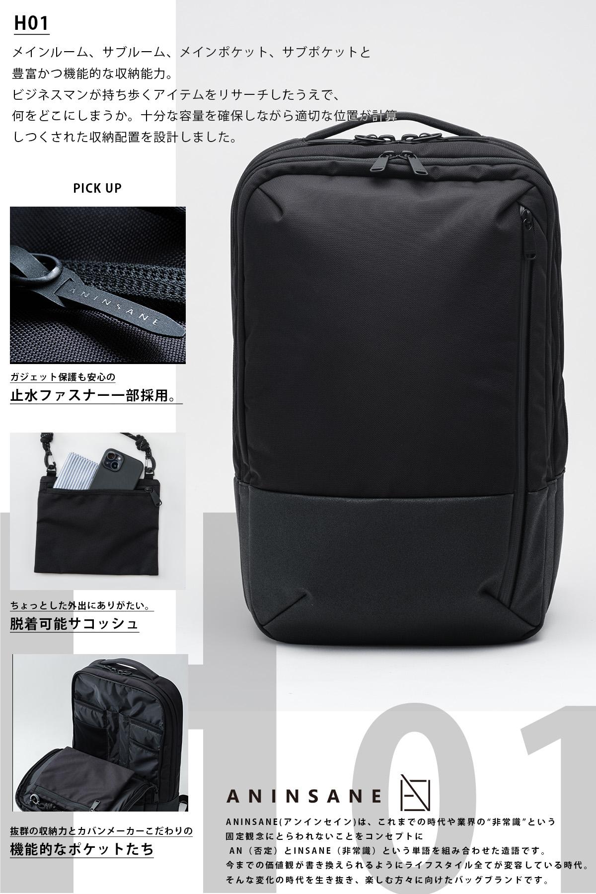アンインセイン Hシリーズ リュック ビジネスリュック 18L PC ANINSANE