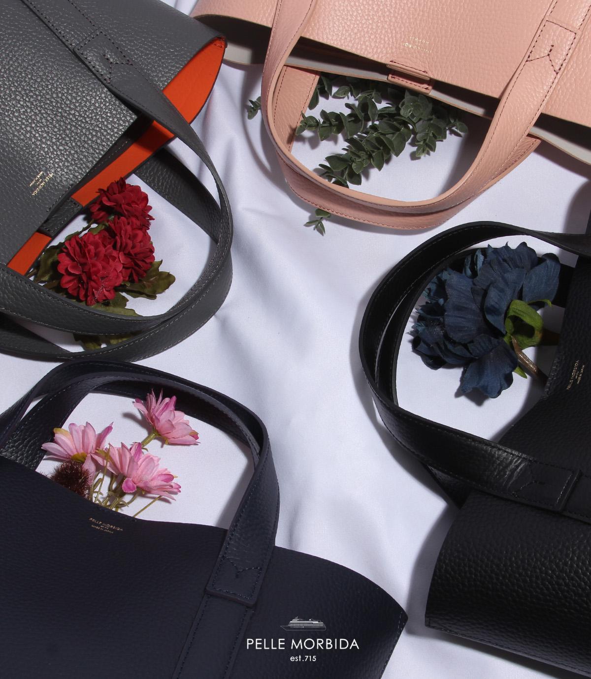 ペッレモルビダ テーラマリーナ トートバッグ PELLE MORBIDA Tela