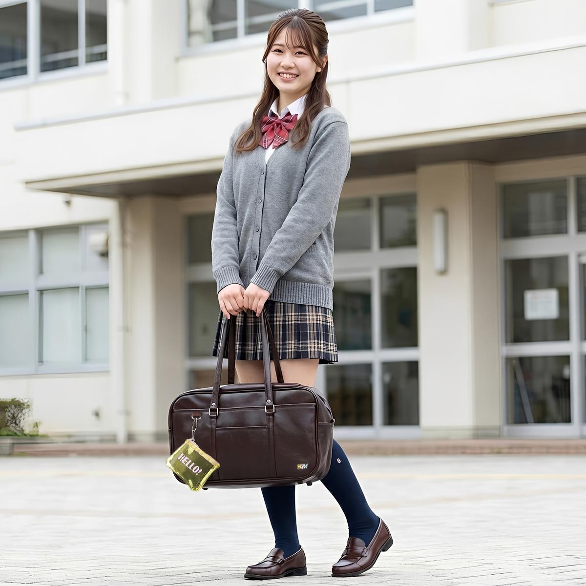 限定商品 HeM ヘム スクールバッグ スクバ 茶色 ブラウン A4 39-0244