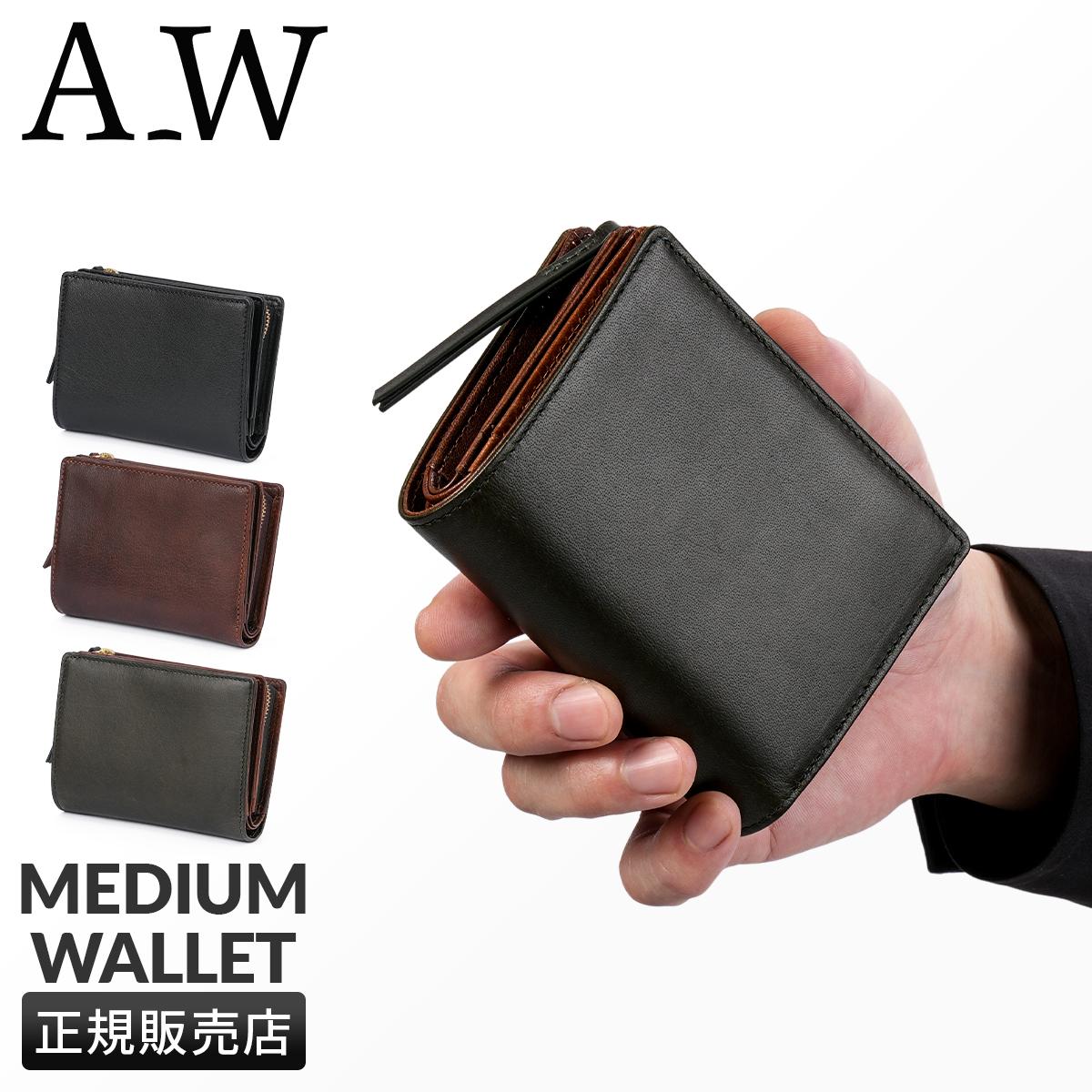 A_W アウ 二つ折り財布 ミドル財布 ミドルウォレット BILLFOLD L ZIP
