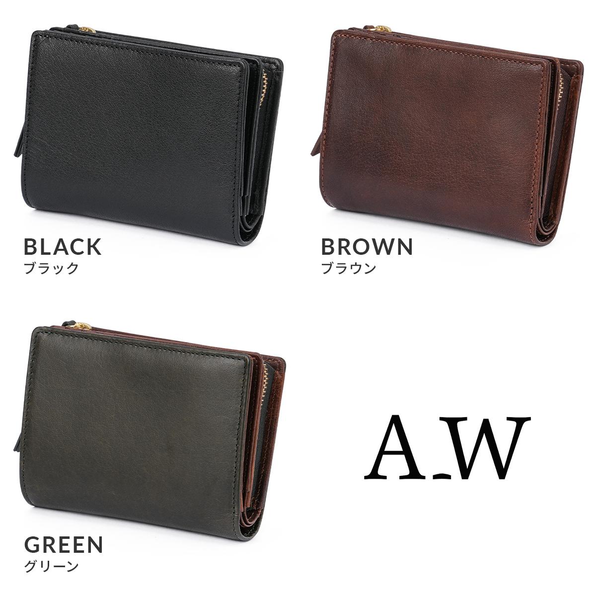 A_W アウ 二つ折り財布 ミドル財布 ミドルウォレット BILLFOLD L ZIP