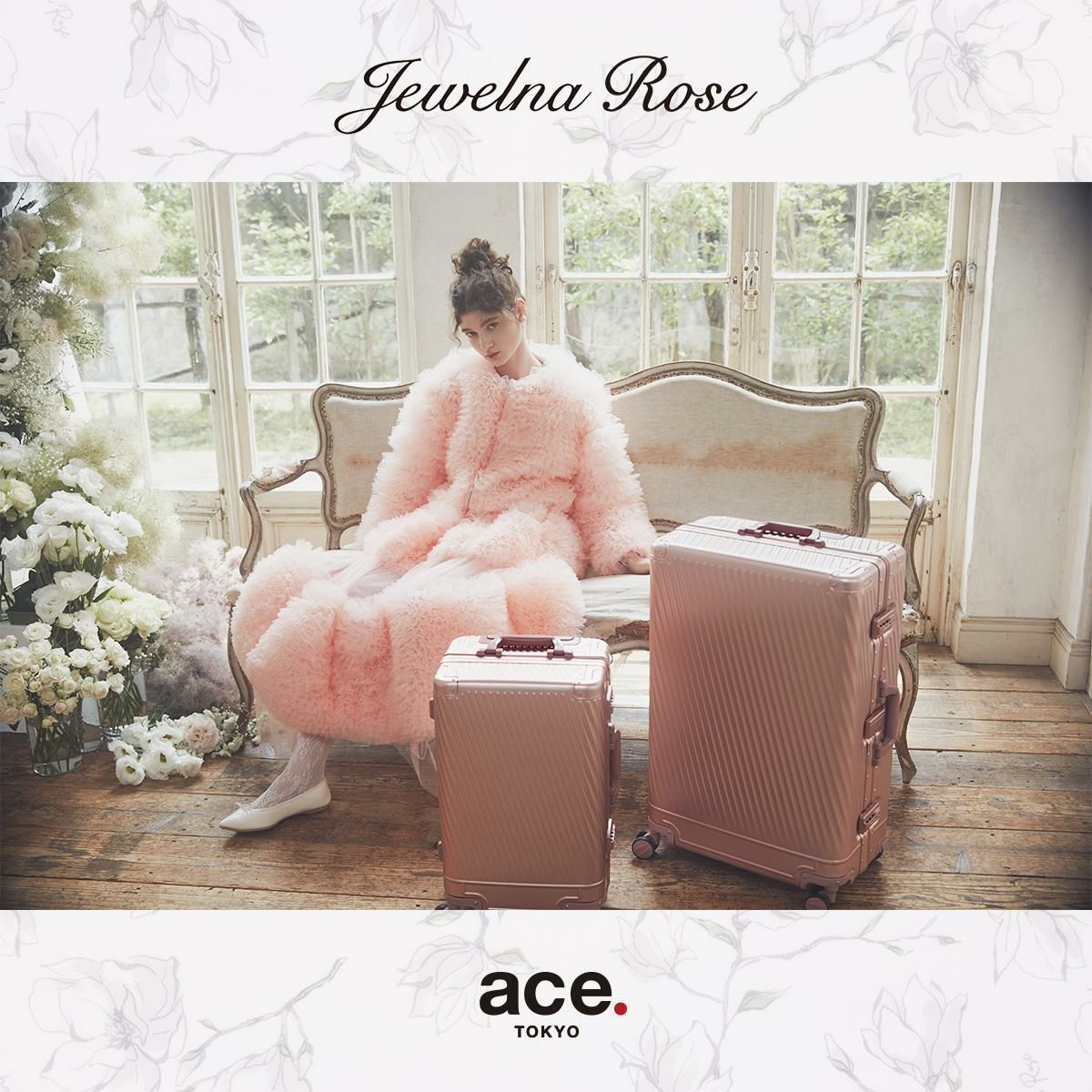 トーキョーレーベル アルゴナム2-F×ジュエルナローズ スーツケース ace. TOKYO LABEL tokyo-05412