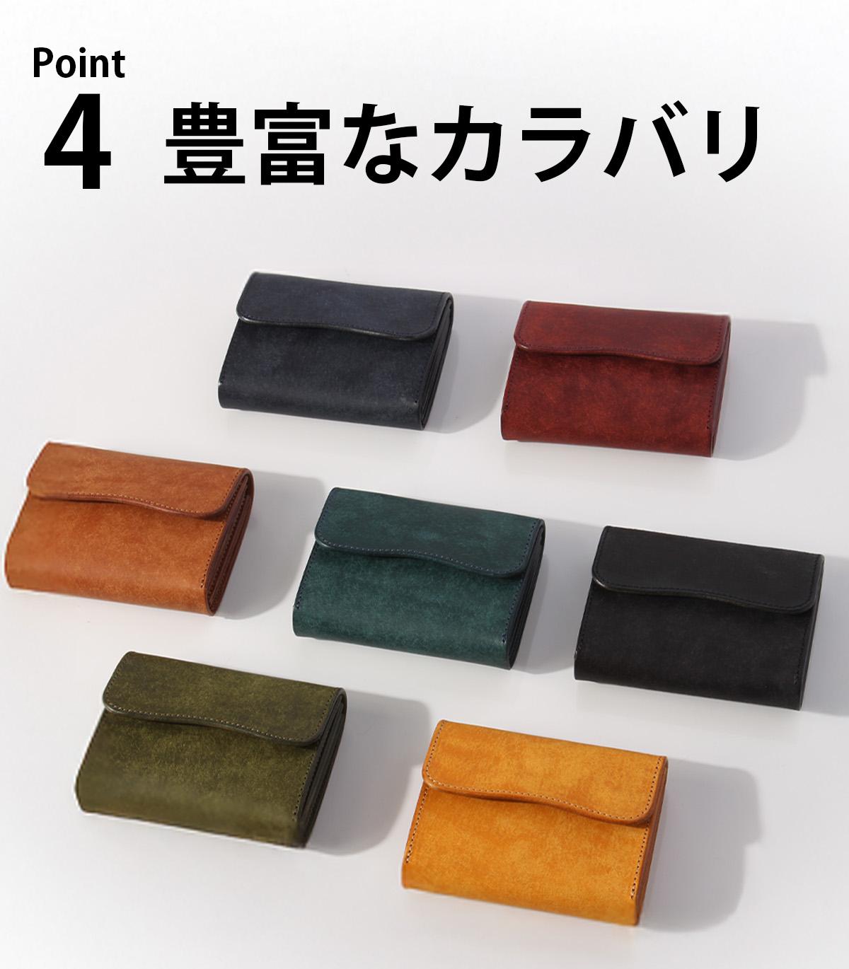 ゼタ 二つ折り財布 ミニ財布 プエブロレザー ギャルソン 化粧箱付き