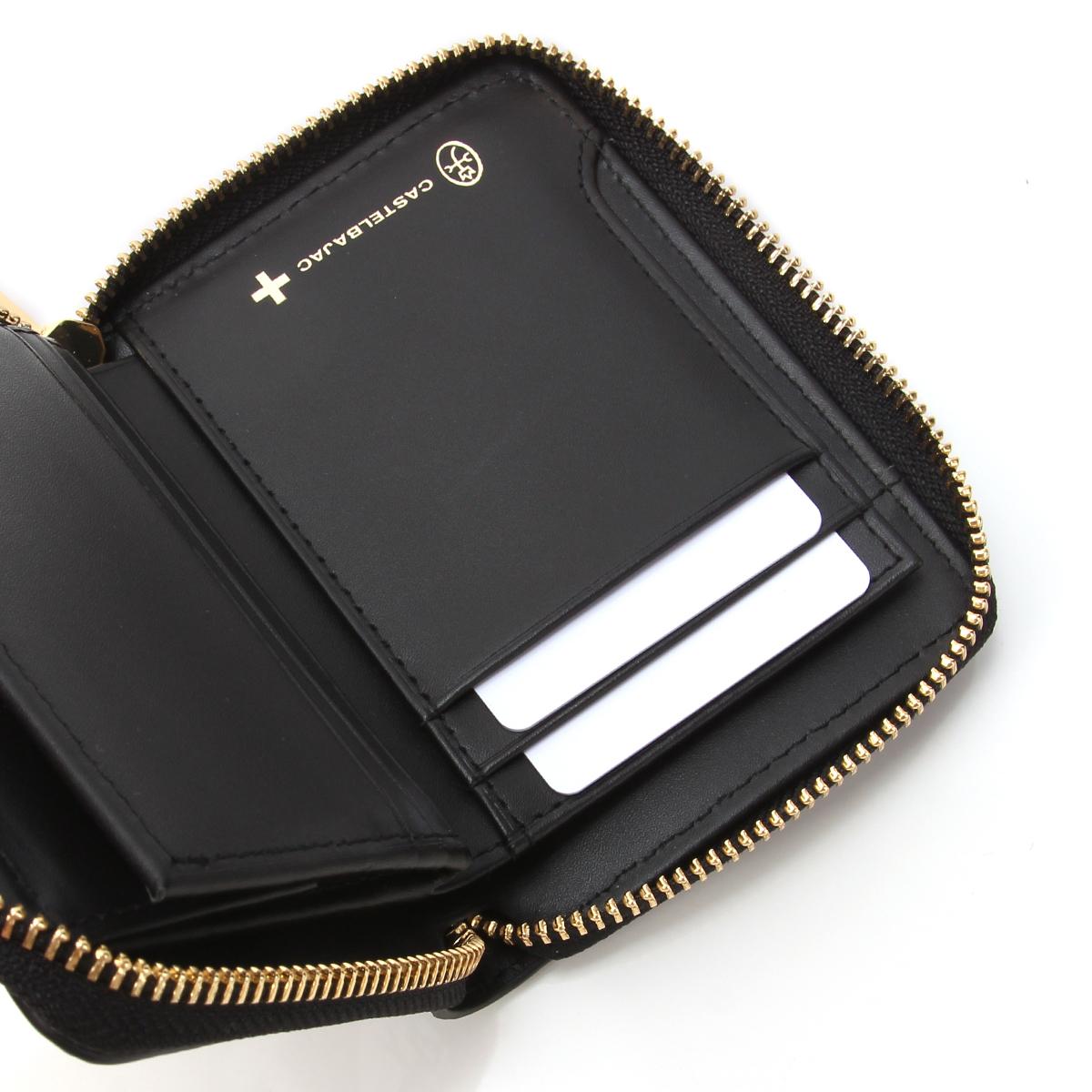 CASTELBAJAC カステルバジャック 折り財布 ミドルウォレット 型押し カステルバジャック クレア 二つ折り財布 ミドルウォレット