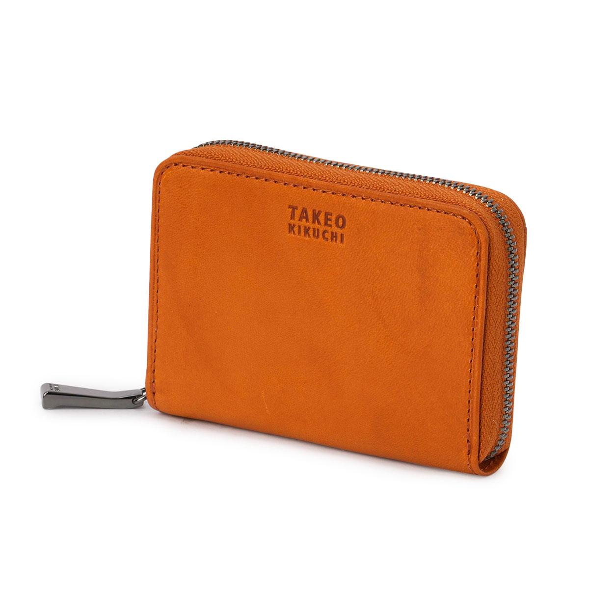 タケオキクチ 小銭入れ コインケース ボックス型 ミニ財布 ラウンド