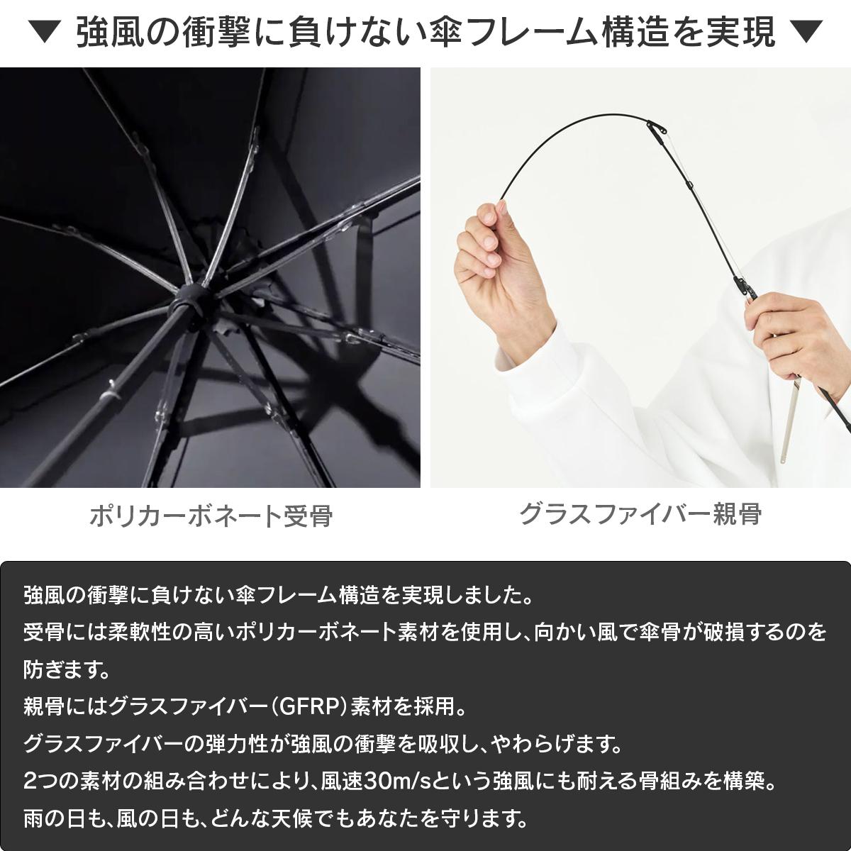 バグスロウ×アンベル タフネス ヒートブロック 折りたたみ傘 全天候型 晴雨兼用 8本骨 Amvel TOUGHNESS bugSlaw A2756