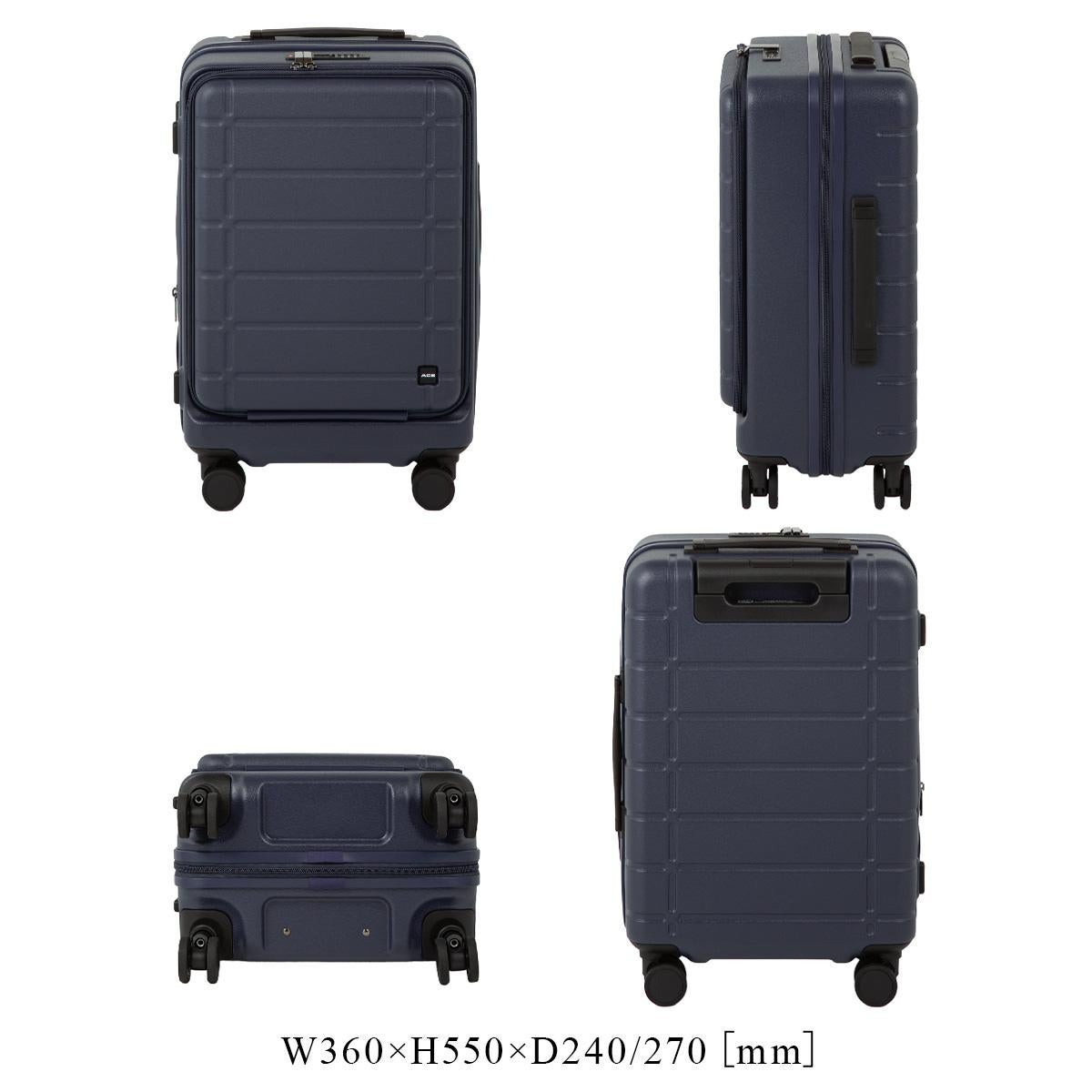 エース スーツケース 機内持ち込み Sサイズ SS 34L/40L フロント
