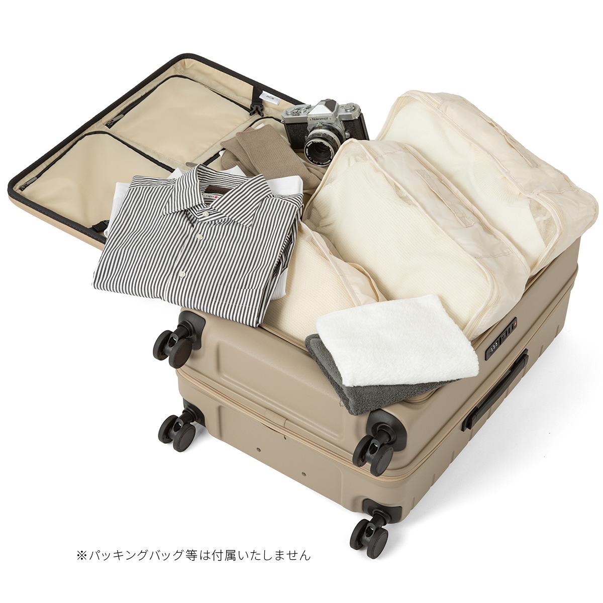 SPRING SALE]エース スーツケース Mサイズ 62L/71L フロントオープン