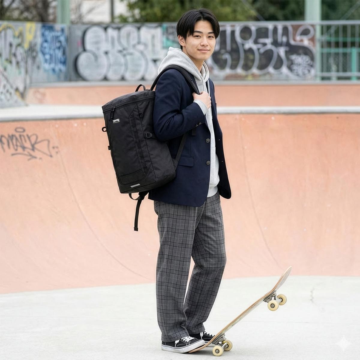 スラッシャー ランニングプッシュ リュック 30L ボックス型 通学