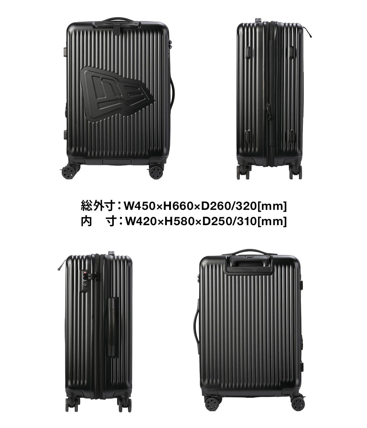 ニューエラ スーツケース Mサイズ 60L/66L 拡張機能付き ストッパー