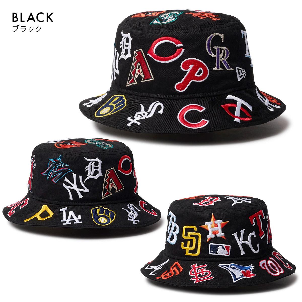 ニューエラ バケットハット バケハ デニム 球団ロゴ 帽子 NEW ERA