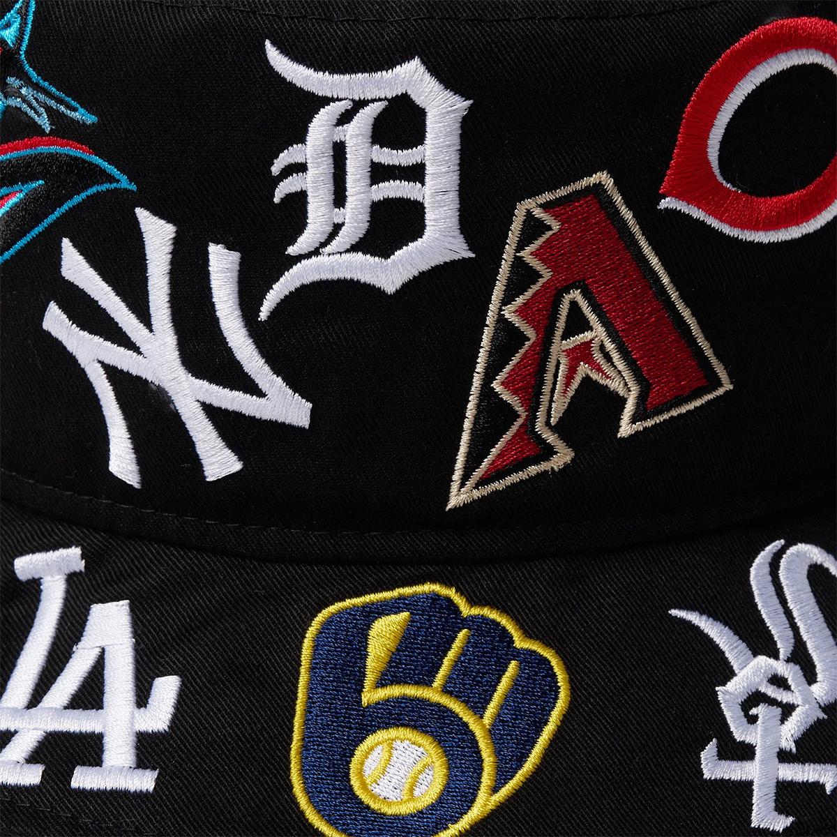 ニューエラ バケットハット バケハ デニム 球団ロゴ 帽子 NEW ERA