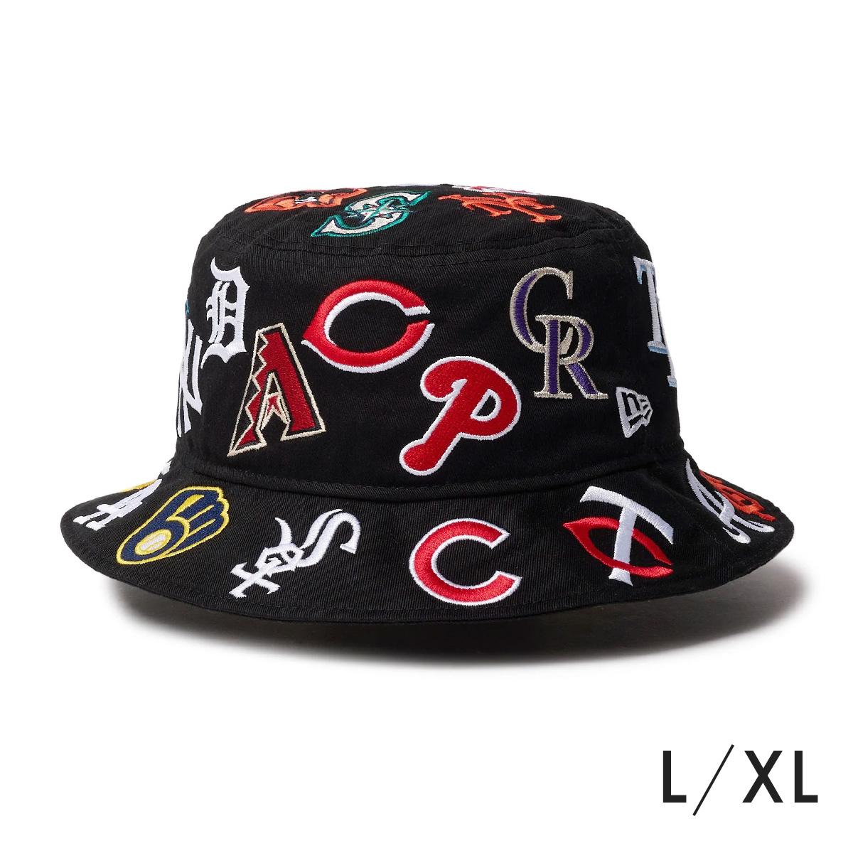 ニューエラ バケットハット バケハ デニム 球団ロゴ 帽子 NEW ERA