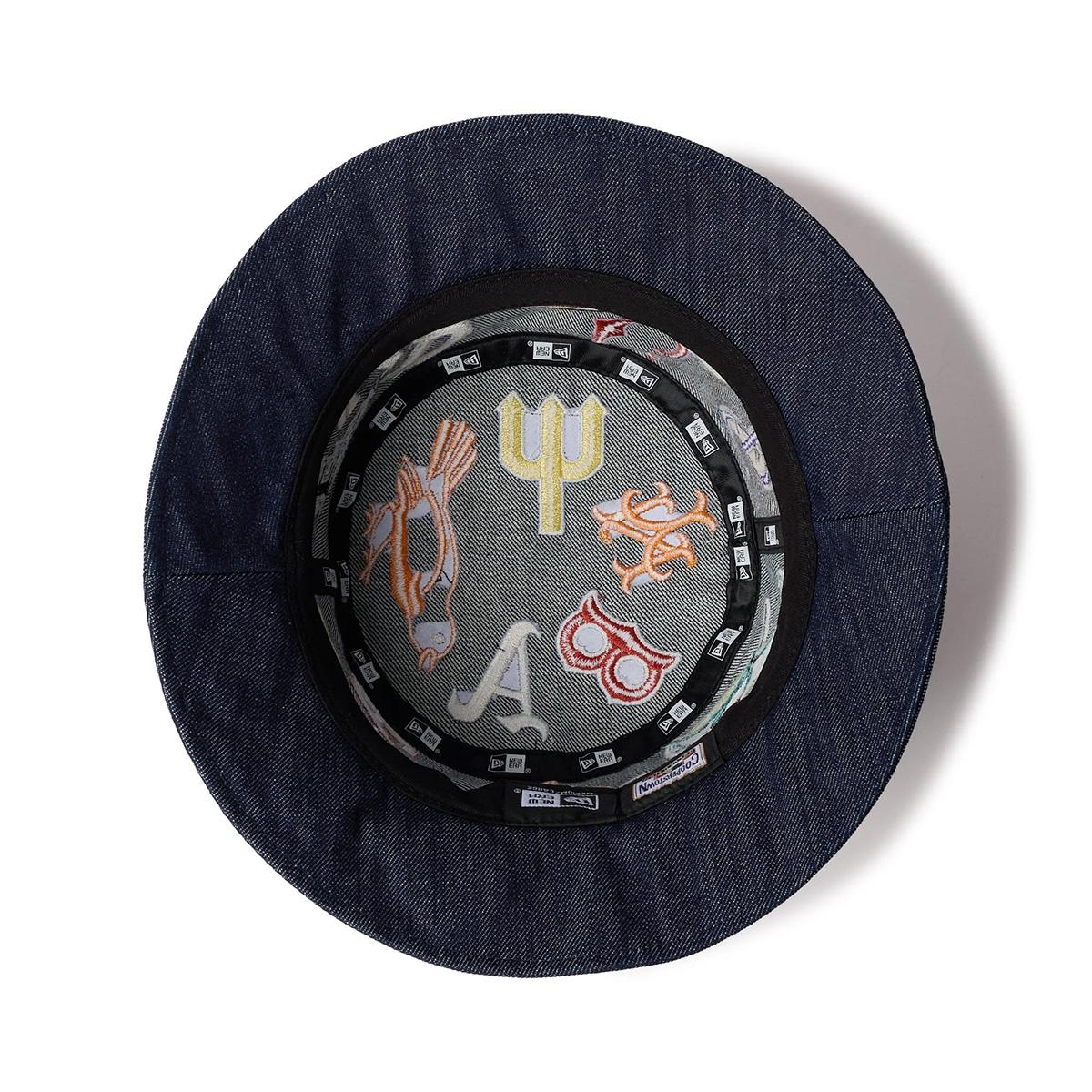 ニューエラ バケットハット バケハ デニム 球団ロゴ 帽子 NEW ERA