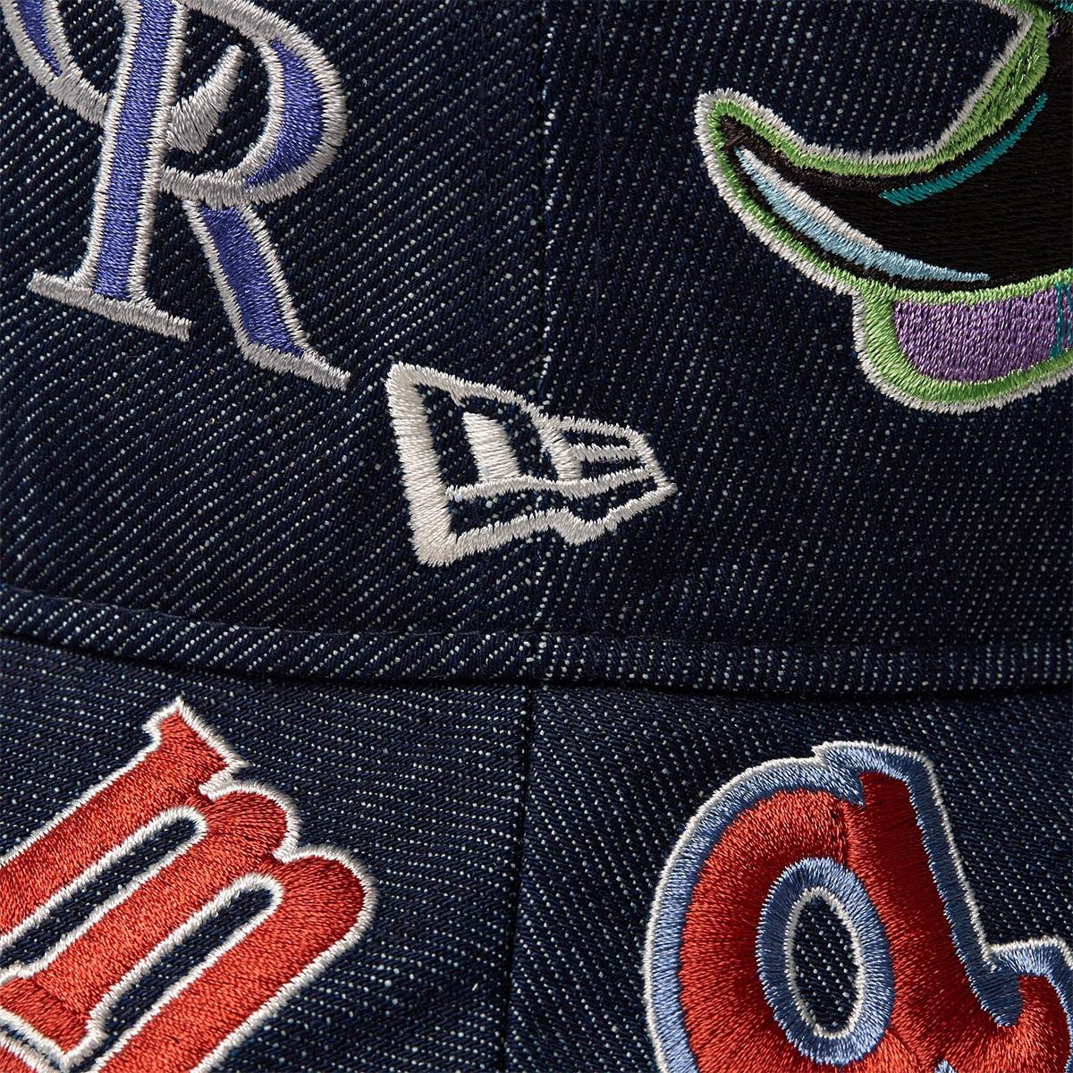ニューエラ バケットハット バケハ デニム 球団ロゴ 帽子 NEW ERA
