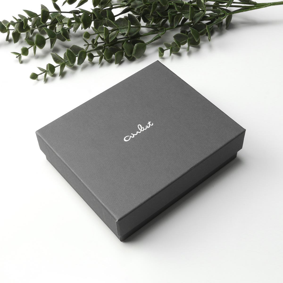 エアリスト 二つ折り財布 ミニ財布 山羊革 ピンドット柄 コンパクト