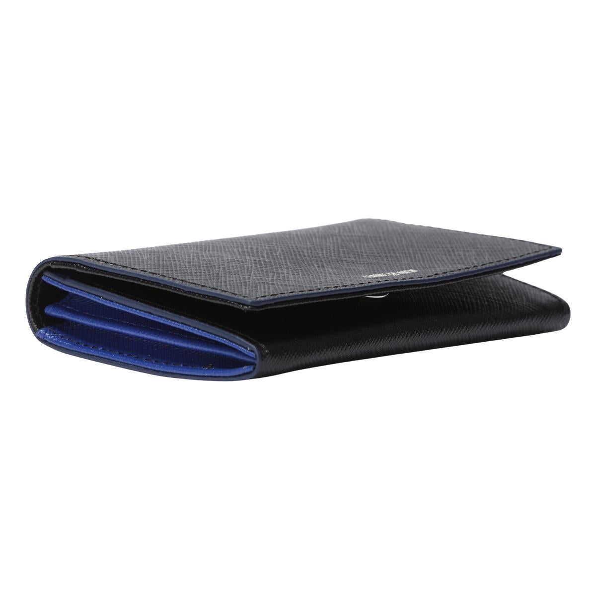 COMME CA MEN 名刺入れ 6755 ブラック×ブルー COMME CA MEN（コムサメン） 最大50% 5/25限定 コール カードケース