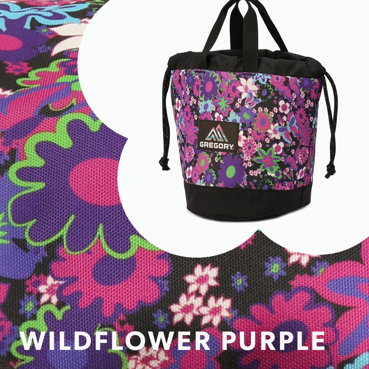 グレゴリー WILD FLOWER PURPLE トートバッグ GREGORY wfp-cinchbag-m