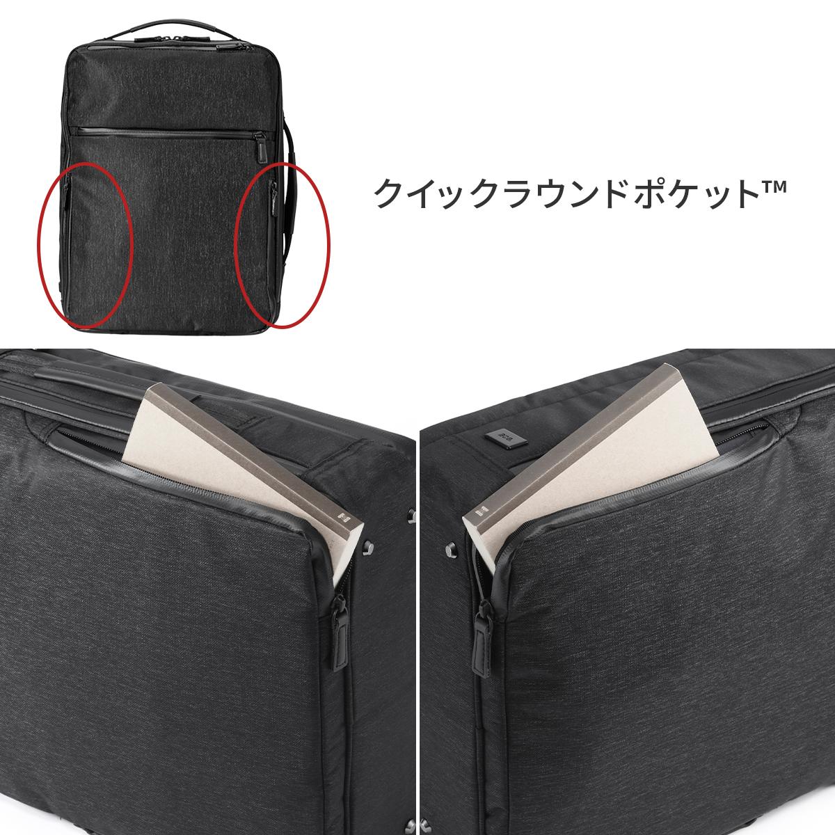 エース ジーンレーベル ビジネスリュック 拡張機能 PC収納 A4 15L/20L