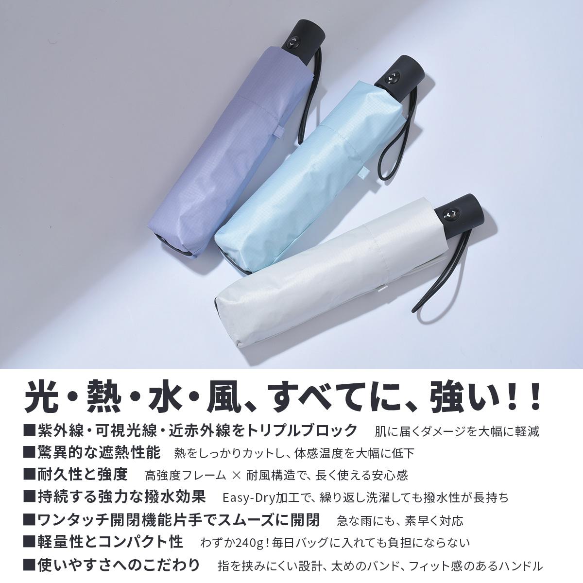 バグスロウ×アンベル ベリカル ヒートブロック 折りたたみ傘 晴雨兼用 自動開閉 AMVEL HEATBLOCK VERYKAL bugSlaw A1569