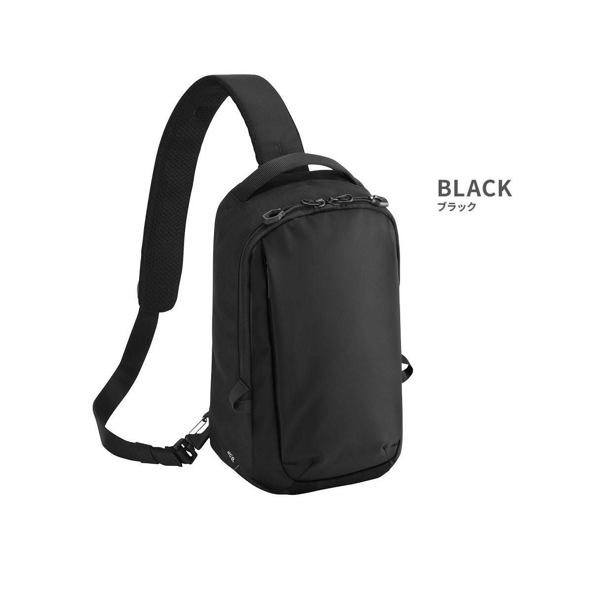 LÉVENCE ボディバッグ ブラック 完売品 軽量レザーボディーバッグ WINSTON BLACK ブラック 黒 ブランド