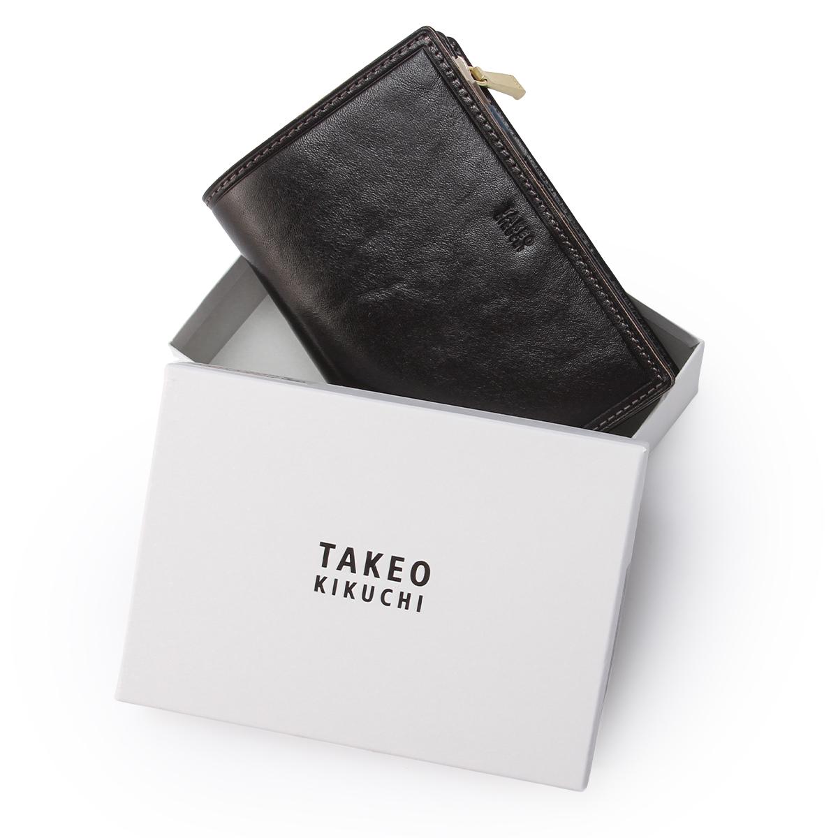 タケオキクチ 二つ折り財布 ミドル財布 ミドルウォレット イデア TAKEO