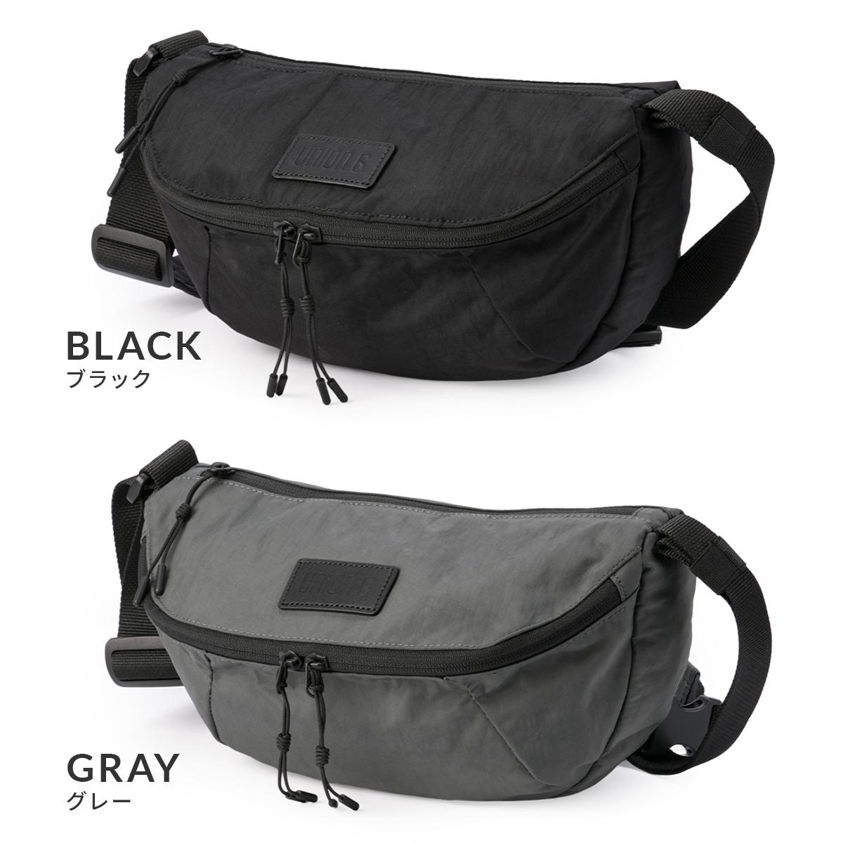 ユニオンシックス ボディバッグ UNION.6 WRINKLED NYLON uacb15j