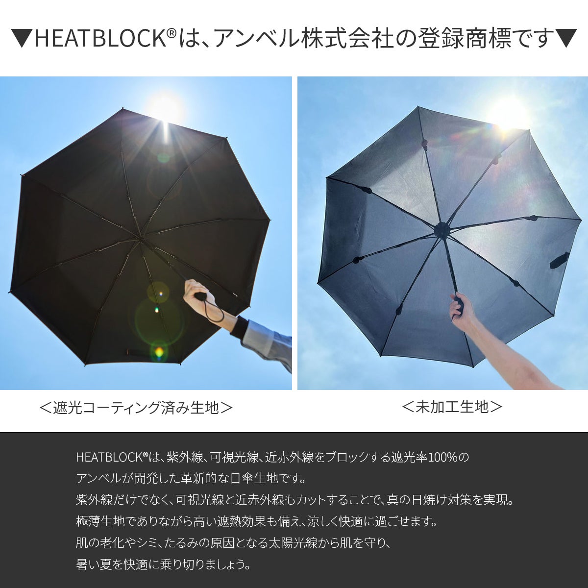 バグスロウ×アンベル ベリカル8 ヒートブロック コーデュラ 折りたたみ傘 晴雨兼用 全天候型 日傘 自動開閉 Amvel VERYKAL8 bugslaw-009
