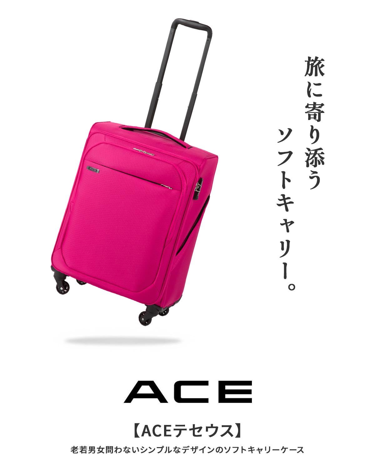 エース ソフトキャリーケース スーツケース Mサイズ 58L テセウスTR