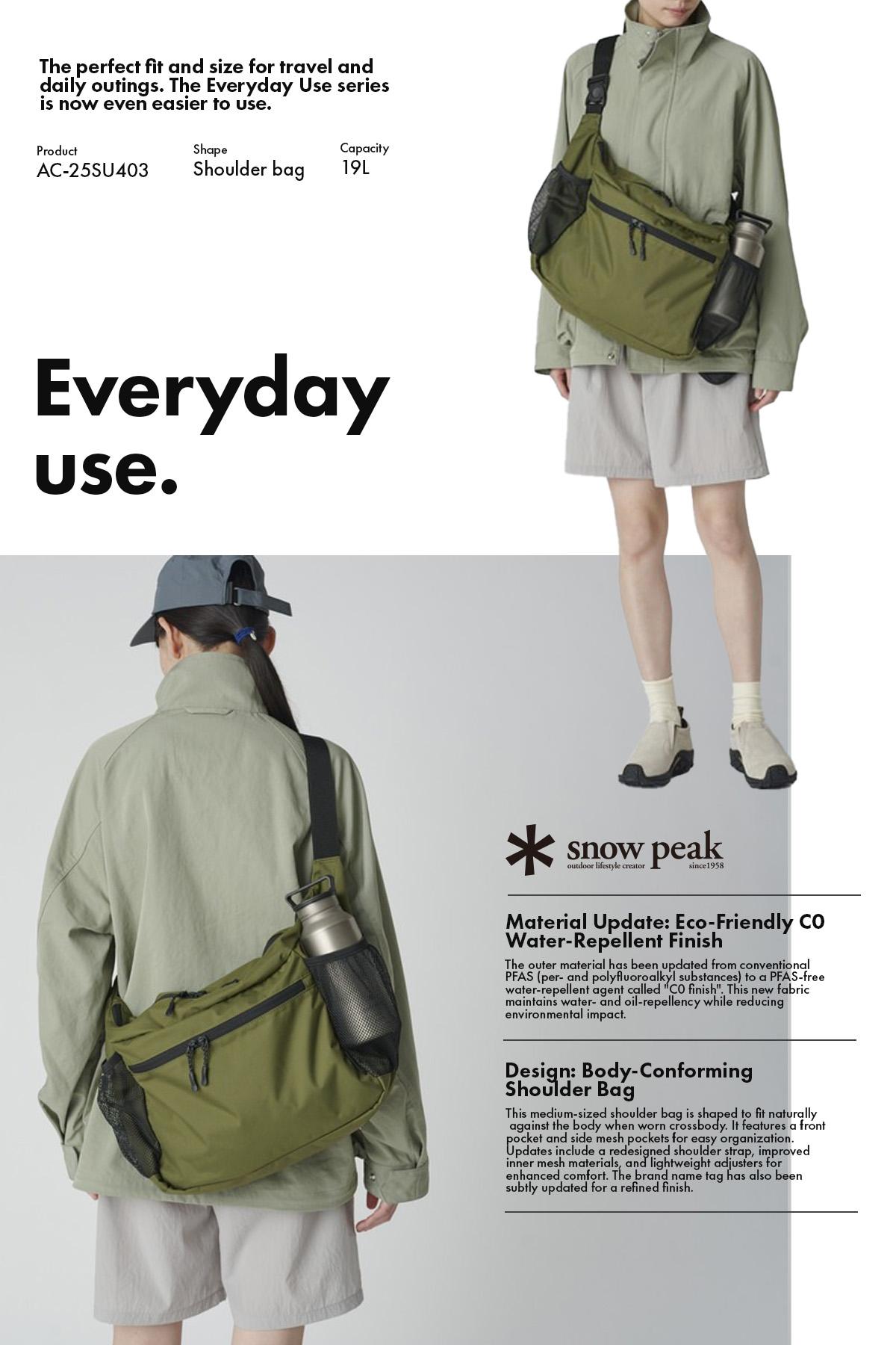 スノーピーク エブリデイユース ショルダーバッグ Snow Peak Everyday Use ac-25su403