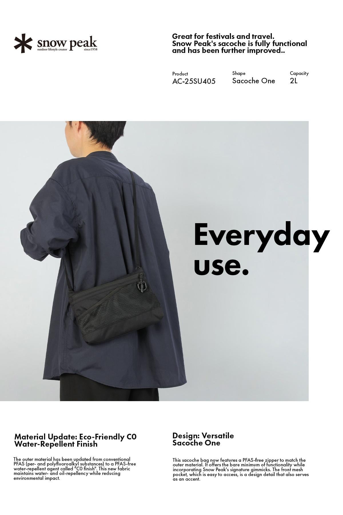 スノーピーク エブリデイユース サコッシュ ショルダーバッグ