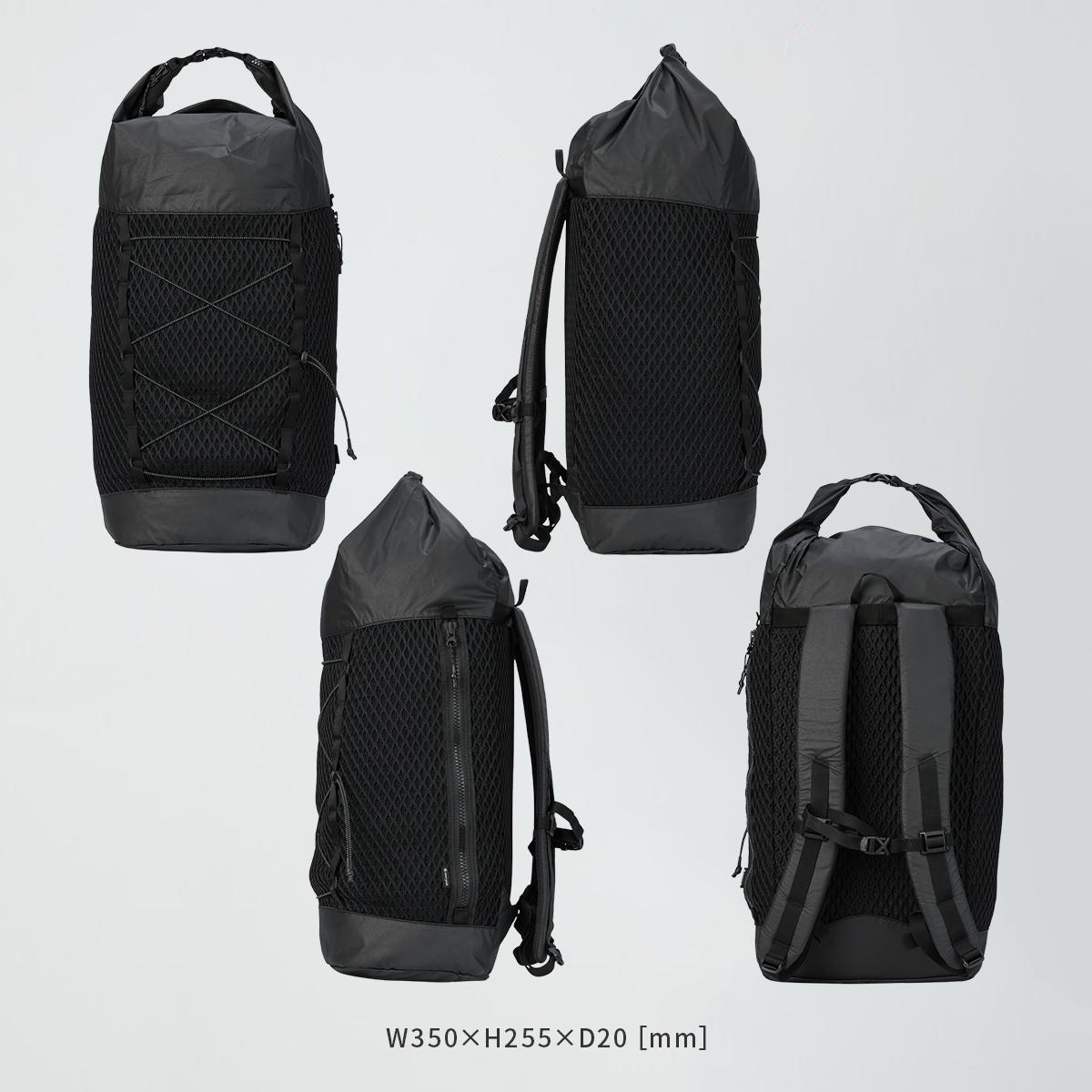 スノーピーク　Double Face Mesh Back Pack Black Double Face Mesh Backpack | Snow Peak
