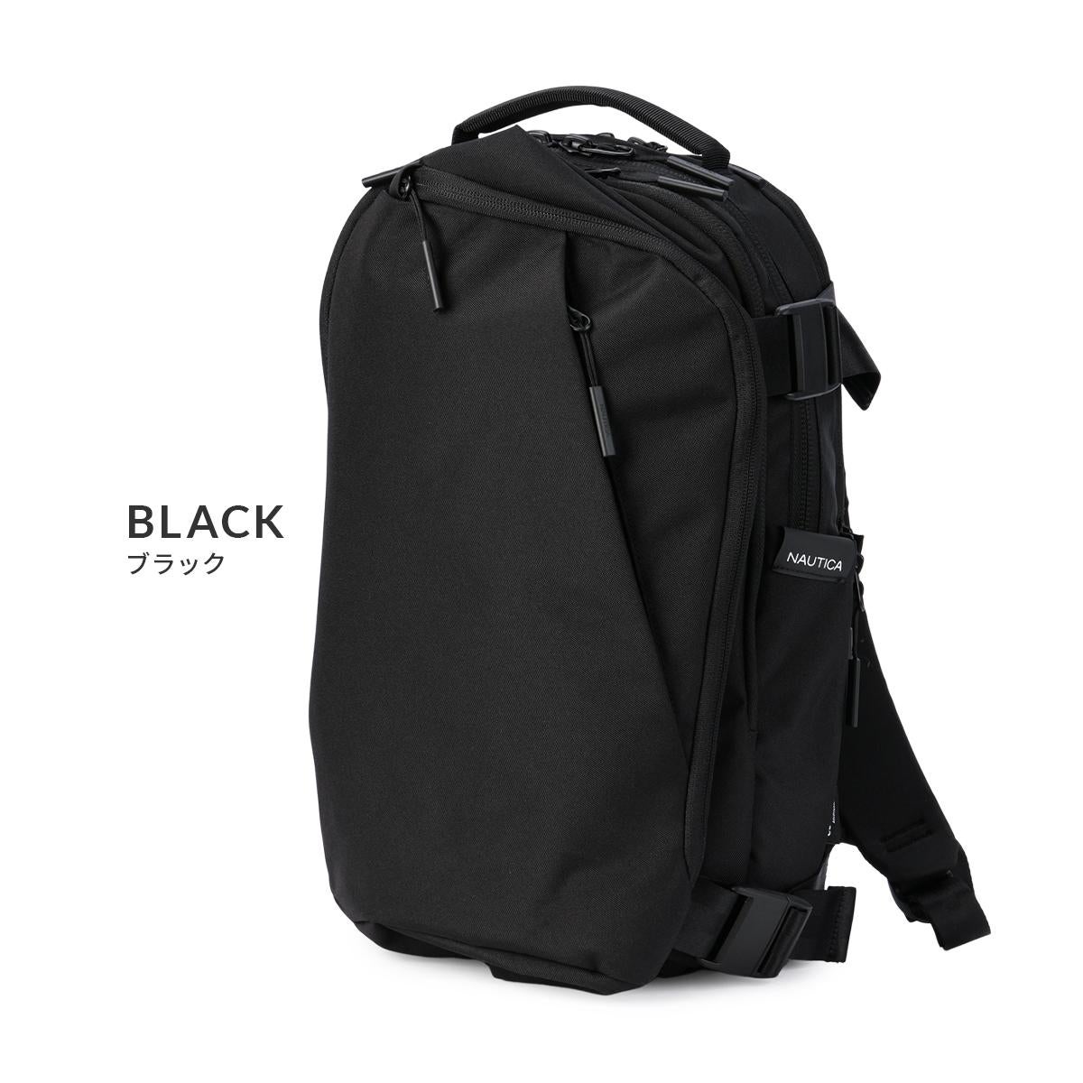 NAUTICA ブラック リュック ノーティカ NAUTICA リュック ビジネスリュック メンズ 黒 シンプル 撥
