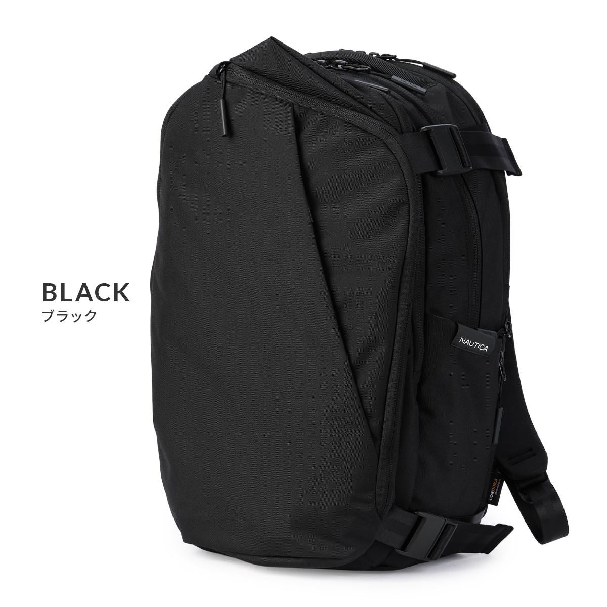 NAUTICA ブラック リュック ノーティカ NAUTICA リュック ビジネスリュック メンズ 黒 シンプル 撥