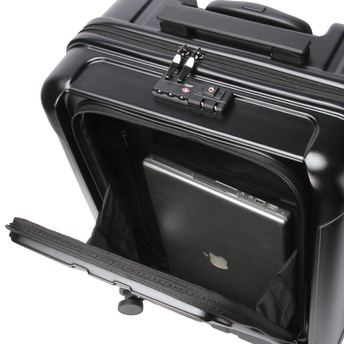 グランプラス スーツケース Mサイズ 60L 軽量 中型 フロントオープン 4