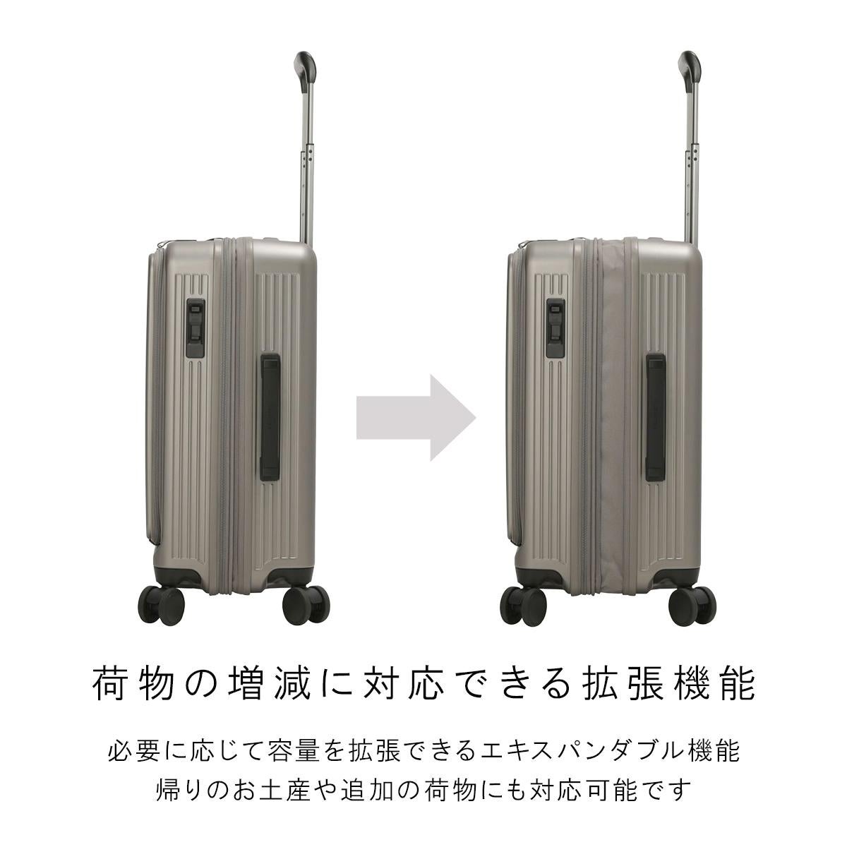 バーマス インターシティBS スーツケース Mサイズ 54L 62L 拡張機能