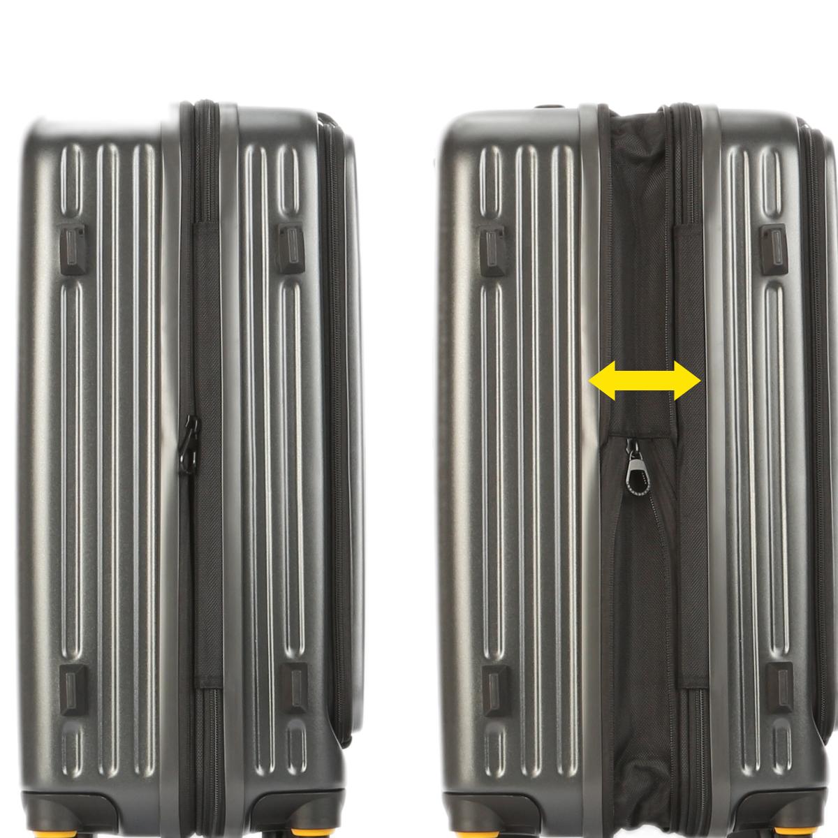 5LAKES＆MT スーツケース Mサイズ 45L/54L フロントオープン 拡張機能